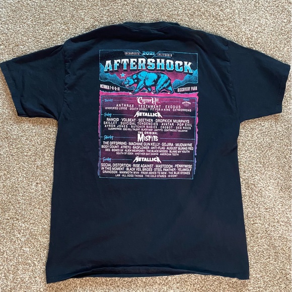 Aftershock Festival 2021 Concert Line Up tee, Double sided graphics, Size Large - Picture 3 of 8